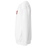 Sup.CTB White (Red/White Logo) [Embroidered] Unisex Premium Sweatshirt