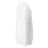 Sup.CTB White (Red/White Logo) [Embroidered] Unisex Premium Sweatshirt
