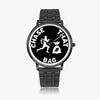 "Chase That Bag" Black (White logo) Instafamous Steel Strap Quartz watch