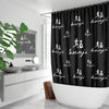 "Original Benji" Black (White logo) Quick-drying Shower Curtain