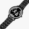 "Chase That Bag" Black (White logo) Instafamous Steel Strap Quartz watch