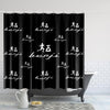 "Original Benji" Black (White logo) Quick-drying Shower Curtain