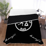 "Cir.Ctb/Benji" Black (White logo)  Polyester Quilt
