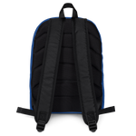 "Multi Benji" Bleu (White logo) Backpack W/Front pouch