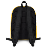 "Multi Benji" Yellow (White logo) Backpack W/Front pouch
