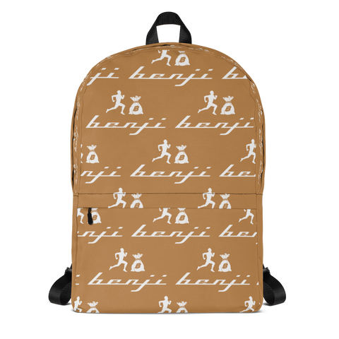 "Multi Benji" Nude (White logo) Backpack W/Front pouch