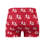 "Run it up print/ Benji" Red (White logo) Boxer Briefs