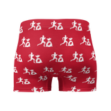 "Run it up print/ Benji" Red (White logo) Boxer Briefs