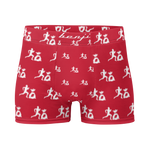 "Run it up print/ Benji" Red (White logo) Boxer Briefs