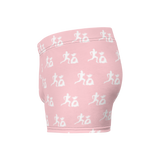 "Run it up print/ Benji" Pink (White logo) Boxer Briefs