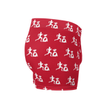 "Run it up print/ Benji" Red (White logo) Boxer Briefs