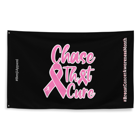 Original "Chase That Cure" #Breastcancerawarenessmonth Flag