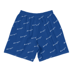 "Benji Stacked" Blue (White Logo) Men's Shorts