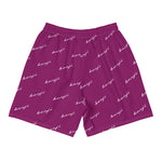 "Benji Stacked" Eggplant (White Logo) Men's Shorts