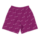"Benji Stacked" Eggplant (White Logo) Men's Shorts