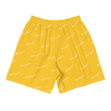 "Benji Stacked" Yellow (White Logo) Men's Shorts
