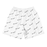 "Benji Stacked" White (Black Logo) Men's Shorts