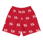 "Run it up stacked" Red (White logo) Benji Athletic Long Shorts