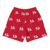 "Run it up stacked" Red (White logo) Benji Athletic Long Shorts