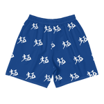 "Run it up stacked" Bleu (White logo) Benji Athletic Long Shorts