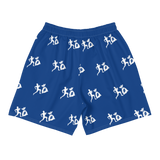 "Run it up stacked" Bleu (White logo) Benji Athletic Long Shorts