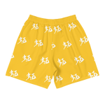 "Run it up stacked" Yellow (White logo) Benji Athletic Long Shorts