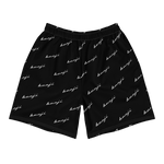 "Benji Stacked" Black (White Logo) Men's Shorts
