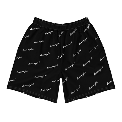 "Benji Stacked" Black (White Logo) Men's Shorts