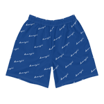 "Benji Stacked" Blue (White Logo) Men's Shorts