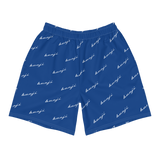 "Benji Stacked" Blue (White Logo) Men's Shorts