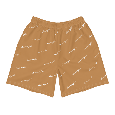 "Benji Stacked" Nude (White Logo) Men's Shorts