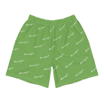 "Benji Stacked" Green (White Logo) Men's Short