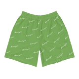 "Benji Stacked" Green (White Logo) Men's Short