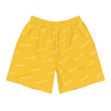 "Benji Stacked" Yellow (White Logo) Men's Shorts