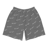 "Benji Stacked" Grey (White Logo) Men's Shorts