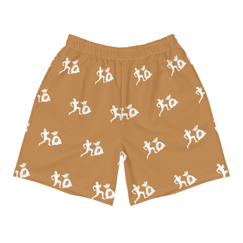 "Run it up stacked" Nude (White logo) Benji Athletic Long Shorts