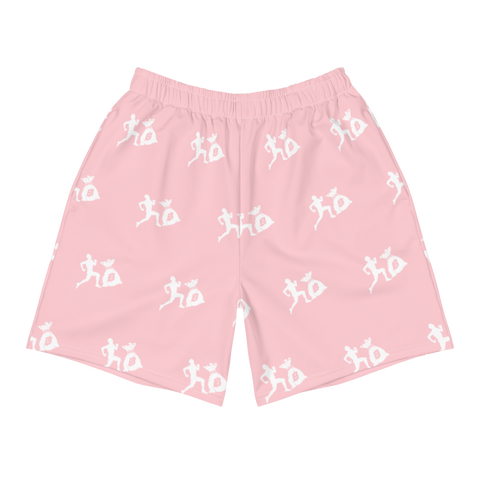 "Run it up stacked" P*nk (White logo) Benji Athletic Long Shorts