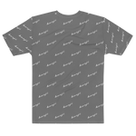 "Benji Stacked" Grey (White logo) Men's T-shirt