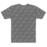 "Benji Stacked" Grey (White logo) Men's T-shirt