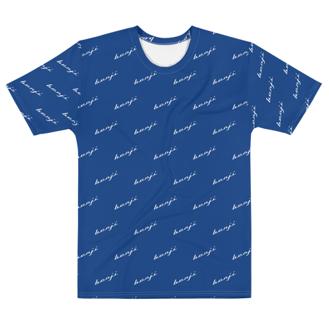 "Benji Stacked" Blue (White logo) Men's T-shirt