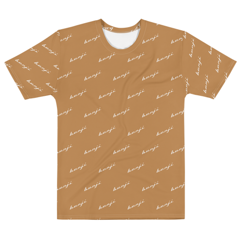 "Benji Stacked" Nude (White logo) Men's T-shirt