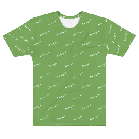 "Benji Stacked" Green (White logo) Men's T-shirt