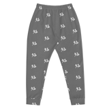 "Run It Up Stacked Benji" Grey (White logo) Jogger Sweatpants