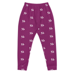 "Run It Up Stacked Benji" Eggplant (White logo) Jogger Sweatpants