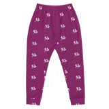 "Run It Up Stacked Benji" Eggplant (White logo) Jogger Sweatpants