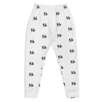 "Run It Up Stacked Benji" White (Black logo) Jogger Sweatpants