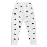 "Run It Up Stacked Benji" White (Black logo) Jogger Sweatpants