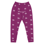 "Run It Up Stacked Benji" Eggplant (White logo) Jogger Sweatpants