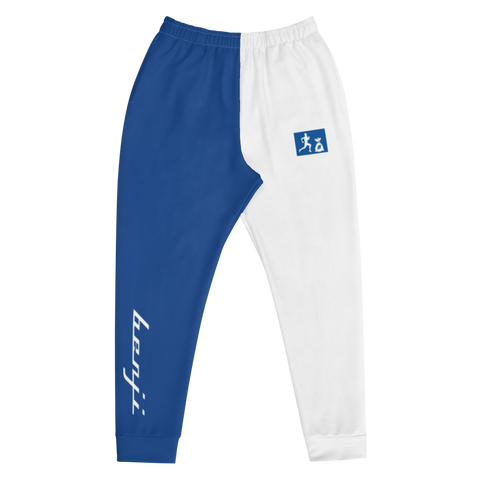 "Sup. run it up/Benji" Blue/White (White logo) Premium Joggers