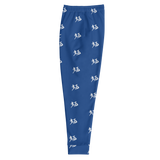 "Run It Up Stacked Benji" Bleu (White logo) Jogger Sweatpants